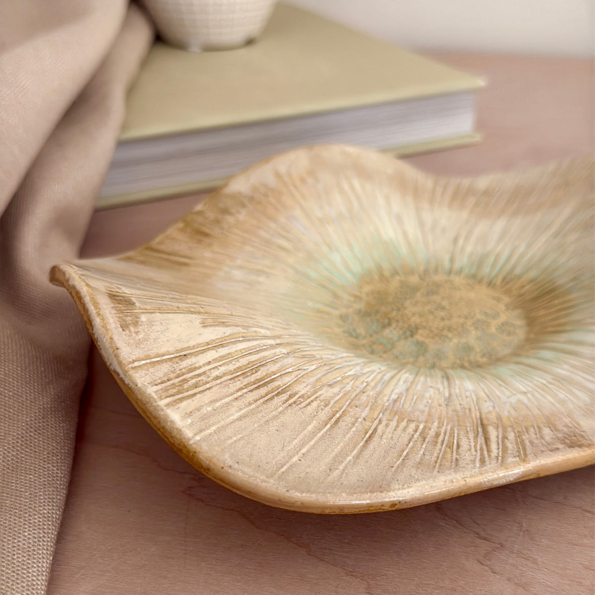 Handmade Textured Stoneware Platter